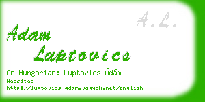 adam luptovics business card